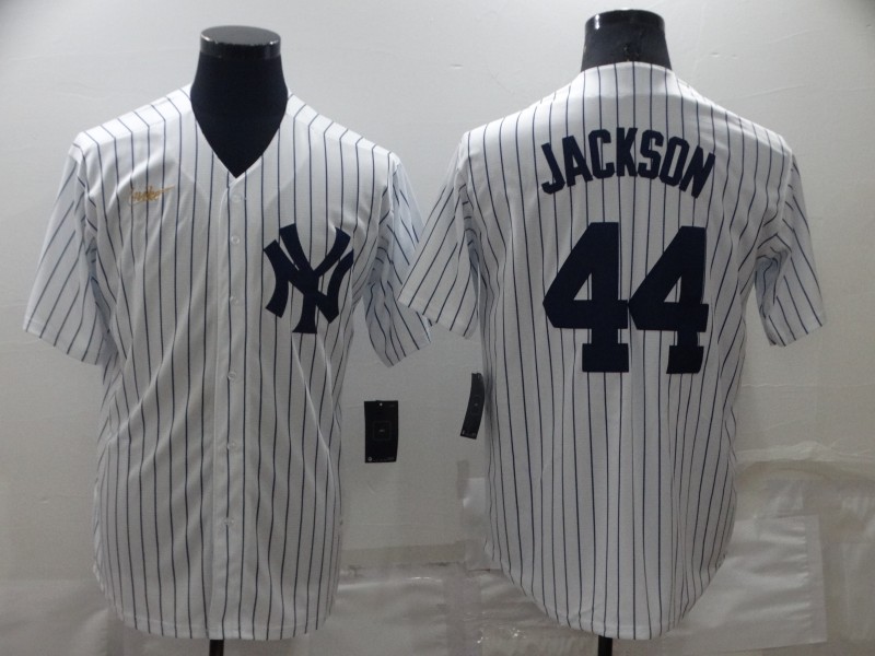 MLB New York Yankees #44 Jackson White Game Jersey
