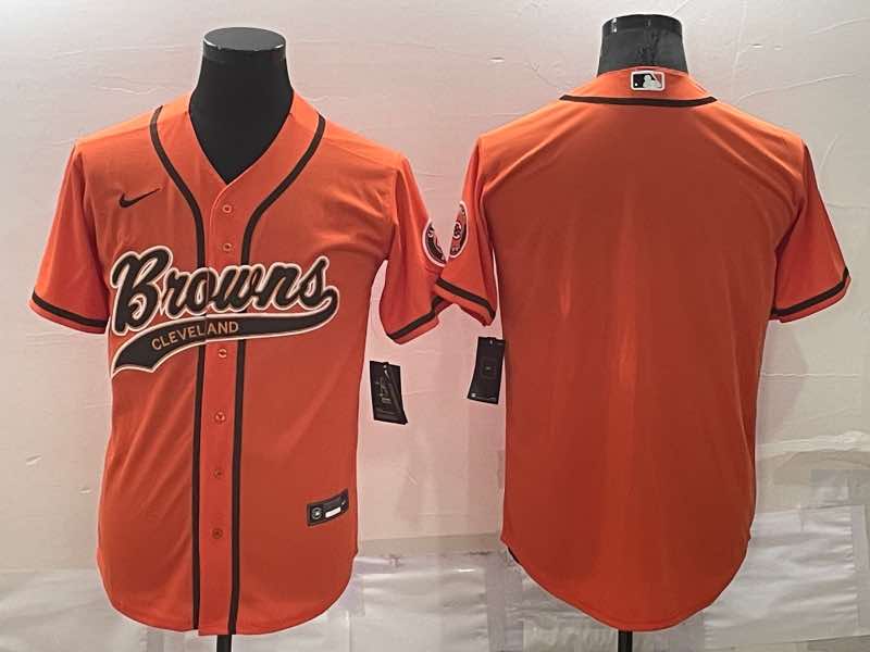 NFL Cleveland Browns Blank Joint-designed Orange Jersey
