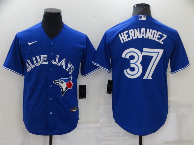 MLB Toronto Blue Jays #37 Hernandez Blue Game Jersey