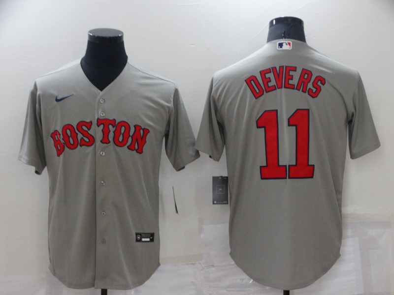 MLB Boston Red Sox #11 Devers Game grey Jersey