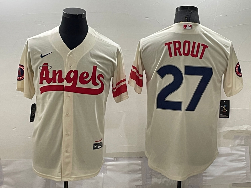 MLB Los Angeles Angels #27 Trout Space City Game Jersey
