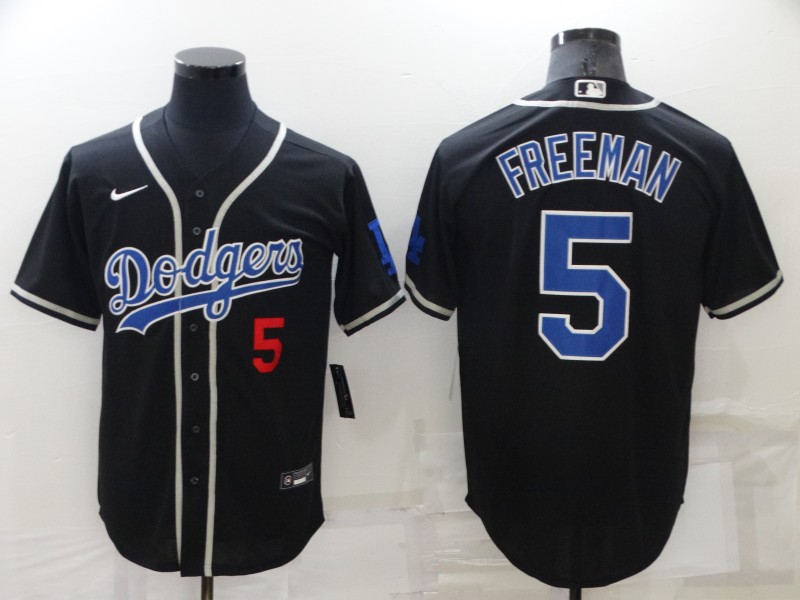 MLB Los Angeles dodgers #5 Freeman Black Game  Jersey