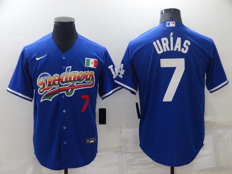 MLB Los Angeles dodgers #7 Urias Blue Game Jersey