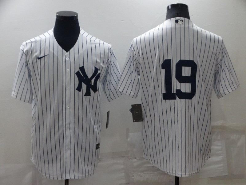 MLB New York Yankees #19 Pinstripe Game White Jersey
