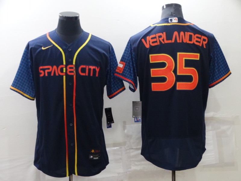 MLB Houston Astros #35 verlander Blue space city elite Jersey