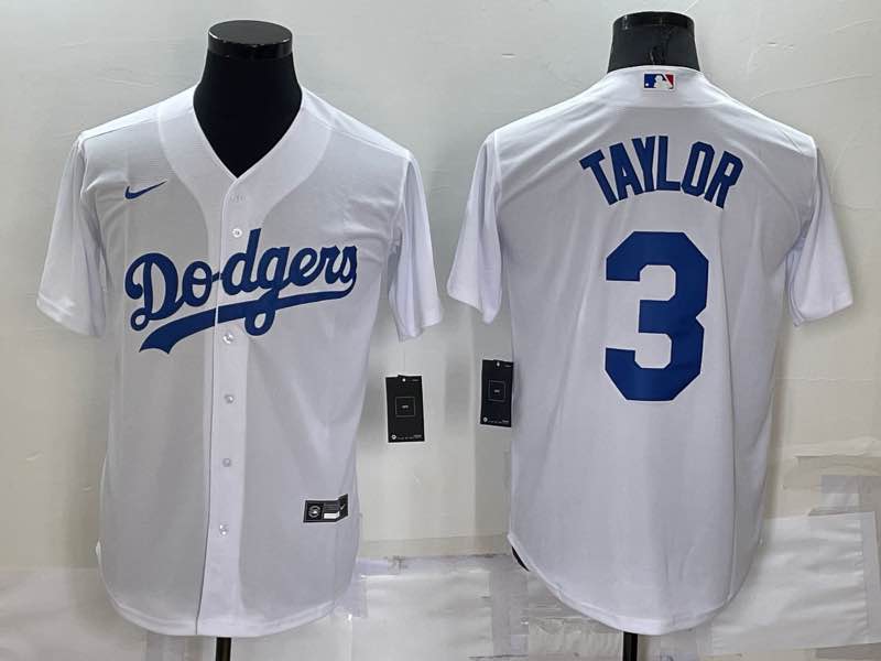 MLB Los Angeles Dodgers #3 Taylor White Game Jersey