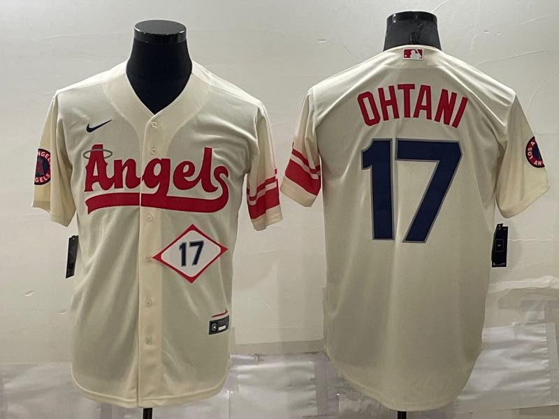 MLB Los Angeles Angels #17 Ohiani cream Space City Game Jersey