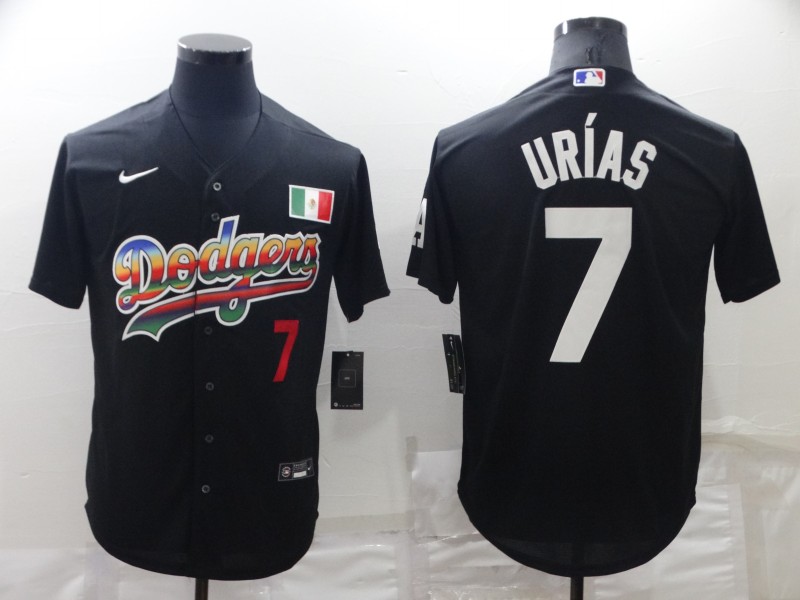 MLB Los Angeles dodgers #7 Urias Black Game Jersey