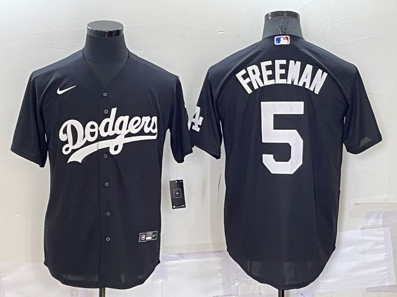 MLB Los Angeles Dodgers #5 Freeman Black  Pullover Jersey