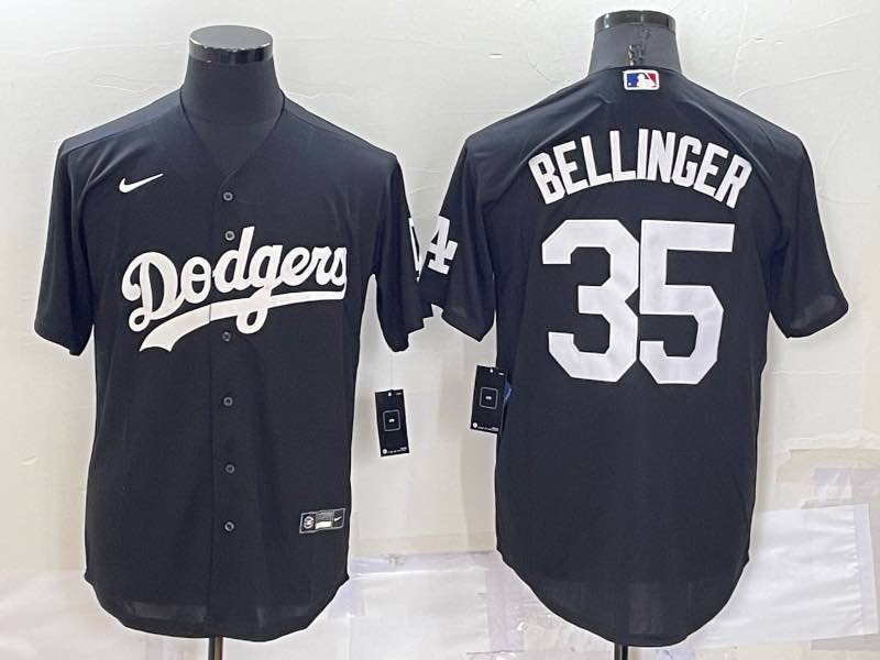 MLB Los Angeles Dodgers #35 Bellinger Black  Pullover Jersey