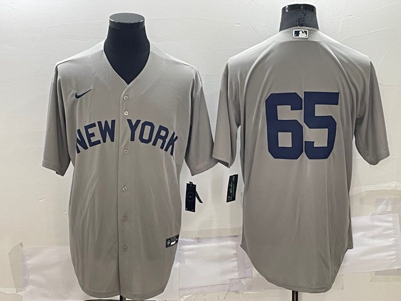 MLB New York Yankees #65 Grey Jersey