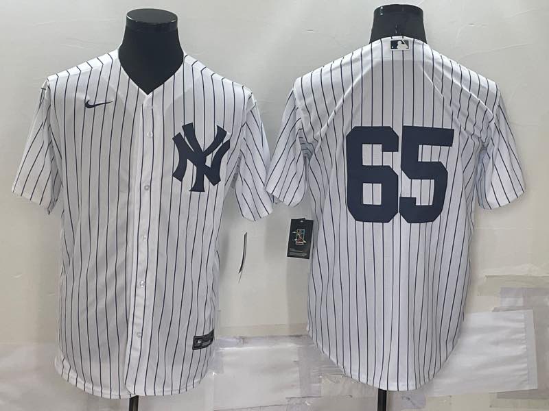 MLB New York Yankees #65 white game Jersey