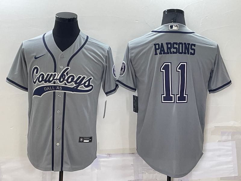 NFL Dallas Cowboys #11 Parsons Grey Joint-designed Jersey