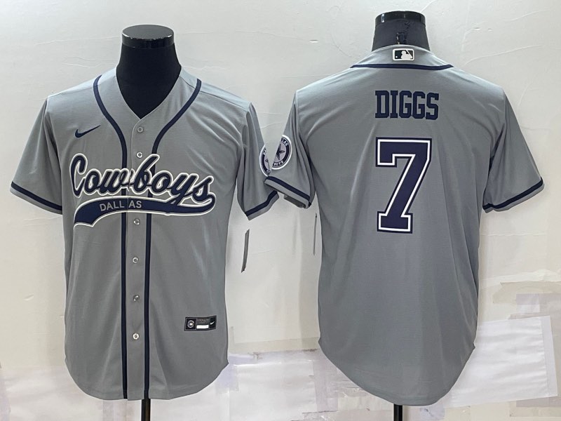 NFL Dallas Cowboys #7 Diggs Grey Joint-designed Jersey