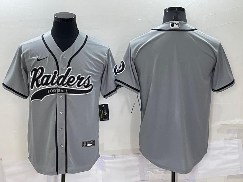 NFL Oakland Raiders Blank Grey Joint-design Jersey