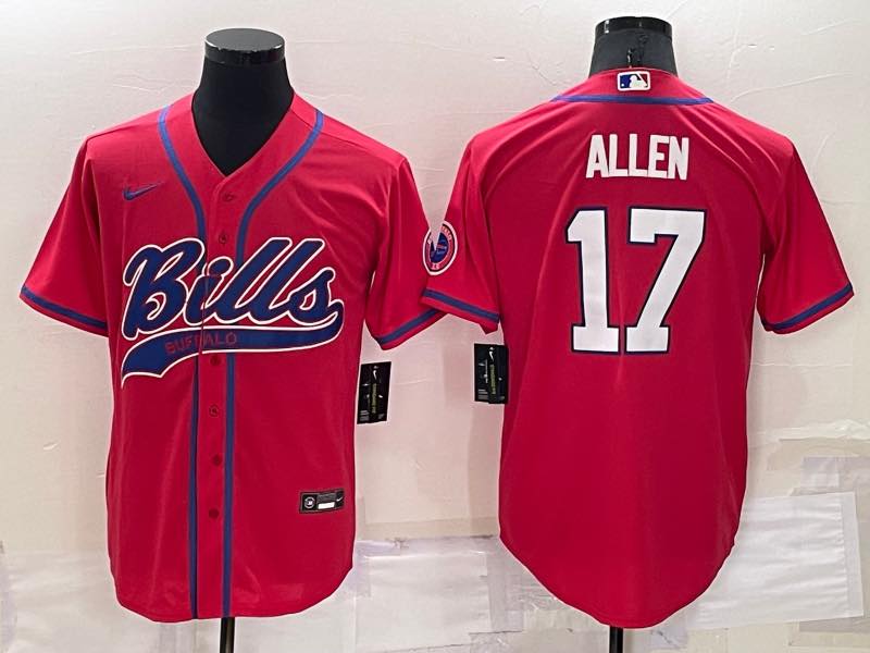 NFL Buffalo Bills #17 Allen Red Joint-design Jersey