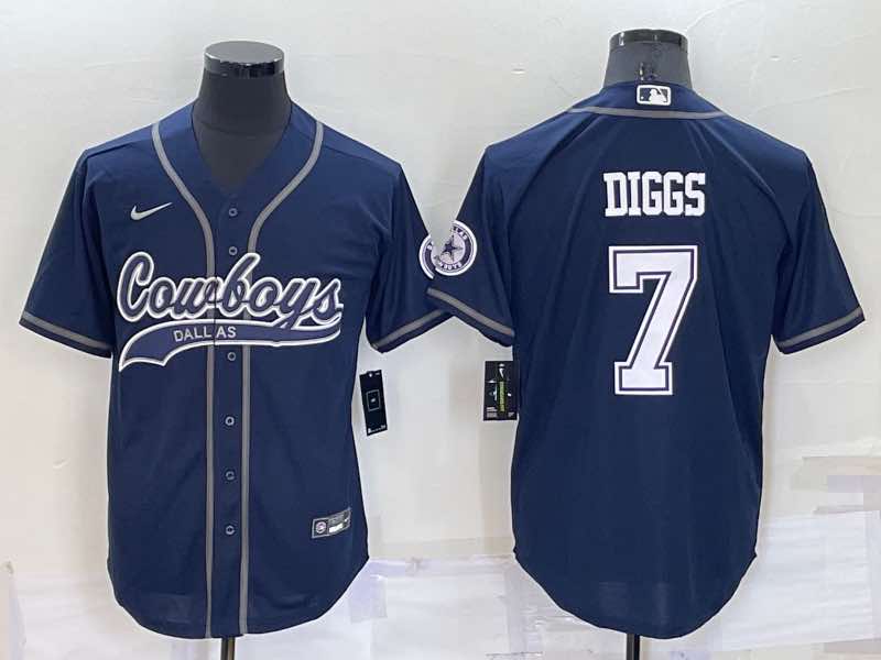 NFL Dallas Cowboys #7 Diggs Blue Joint-designed Jersey