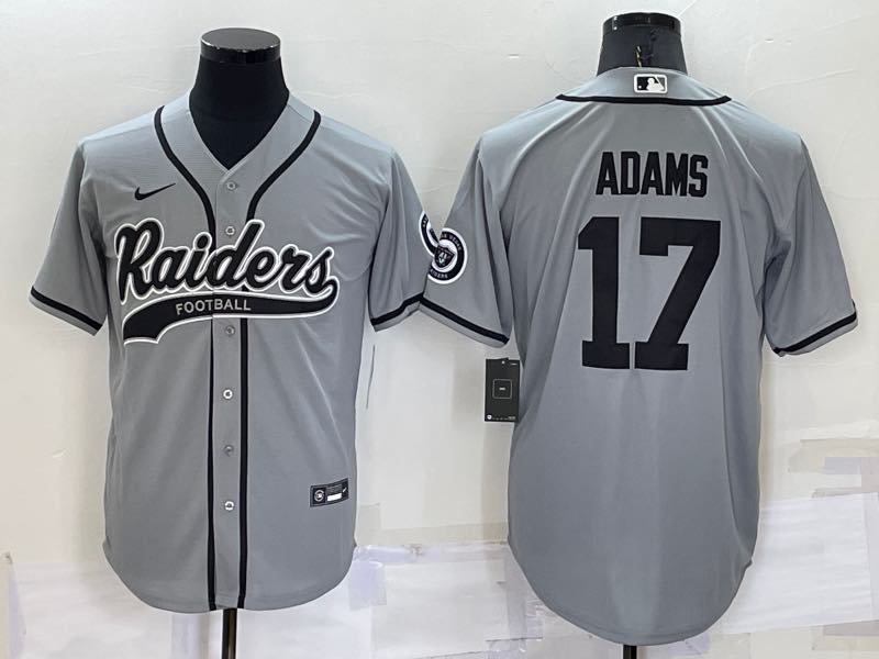 NFL Oakland Raiders #17 Adams Grey Joint-design Jersey