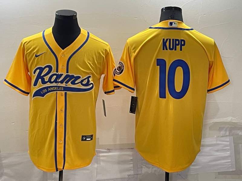 NFL Los Angeles Rams #10 KUpp Yellow Joint-design Jersey