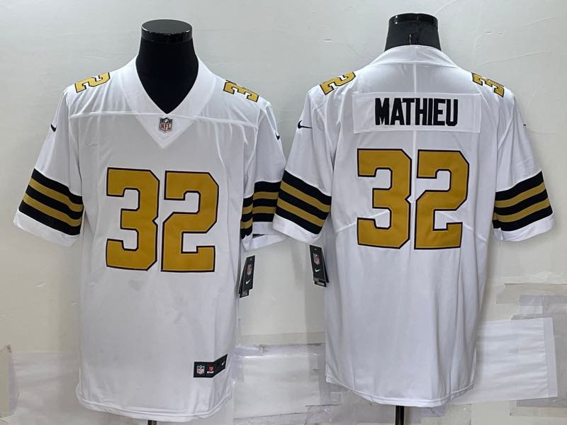 NFL New Orleans Saints #32 Mathieu rush color Limited white gold Jersey