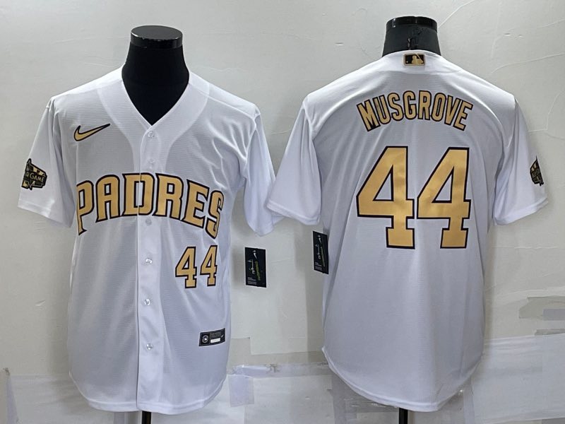 MLB San Diego Padres #44 Musgrove White All Star Jersey