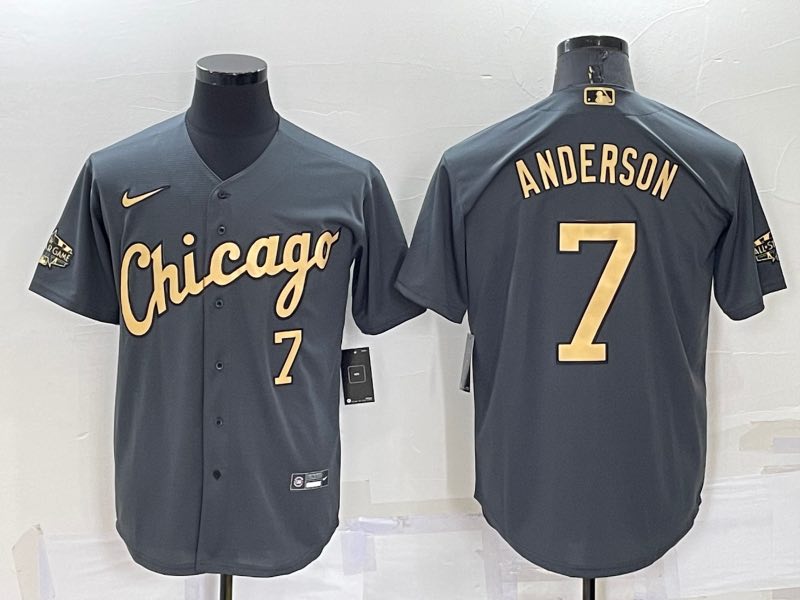 MLB Chicago White Sox #7 Anderson Grey All  Star Jersey