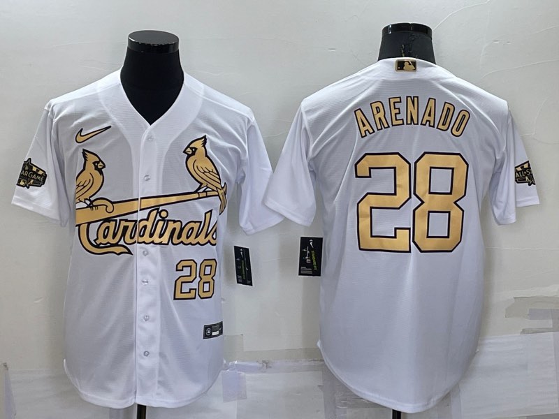 MLB St. Louis Cardinals #28 Arenado White All  Star Jersey