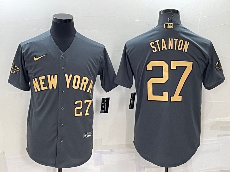 MLB New York Yankees #27 Stanton Grey All Star Jersey