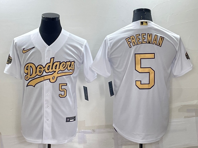 MLB Los Angeles Dodgers  #5 Freeman White All Star Jersey