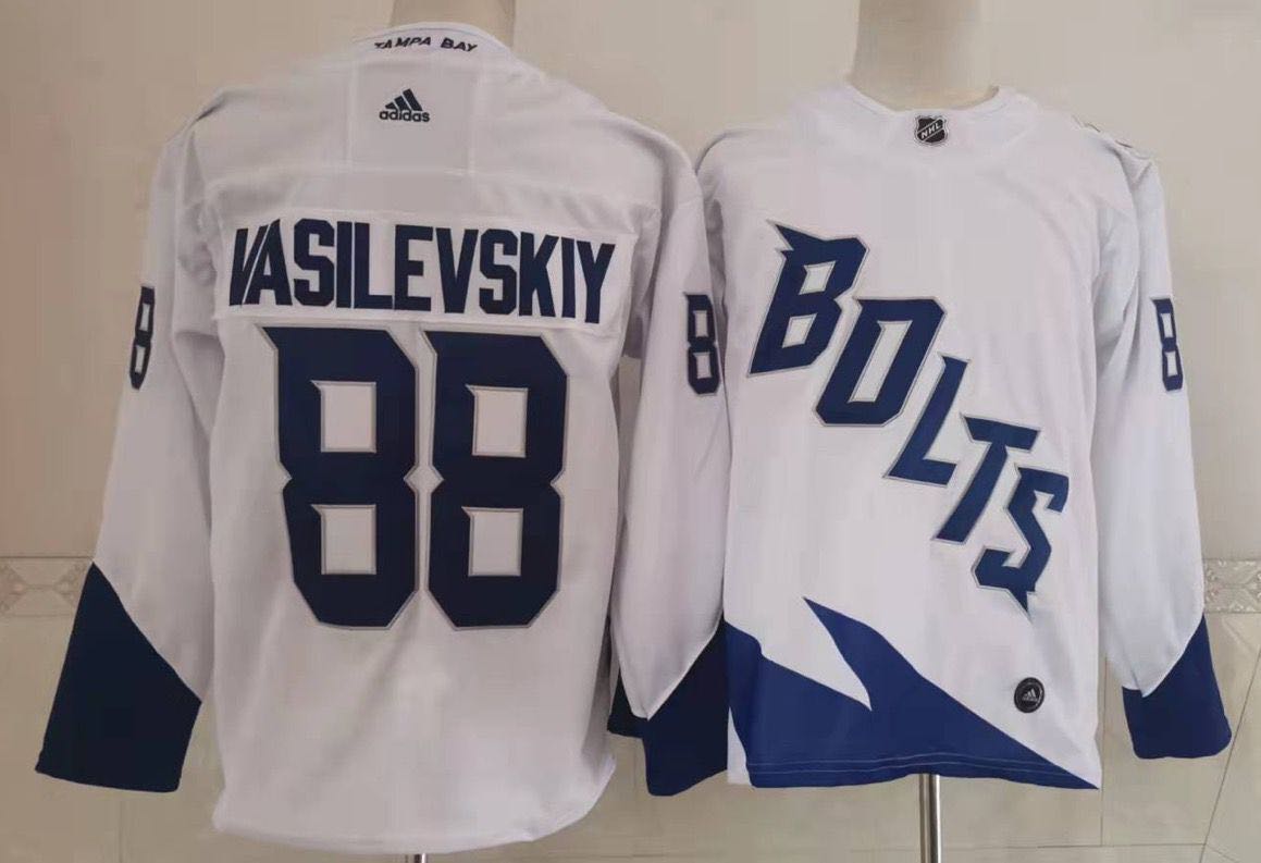 NHL NHL Tampa Bay Lightning #88 Vasilevskiy White Adidas Jersey