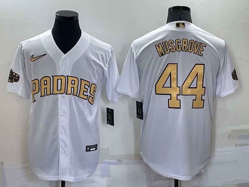 MLB San Diego Padres #44 Musgrove  White All Star Jersey