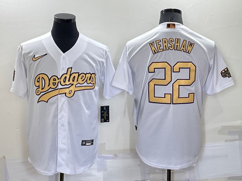MLB Los Angeles Dodgers  #22 Kershaw White All Star Jersey