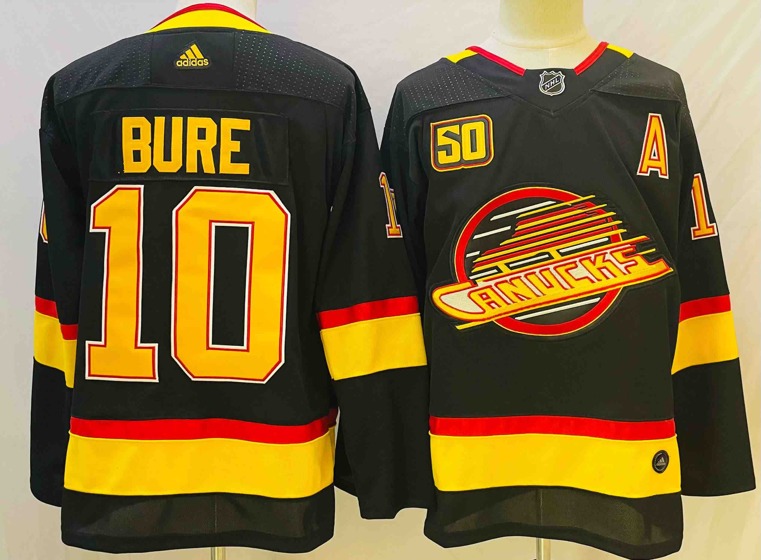 NHL Vancouver Canucks #10 Bure Black Jersey
