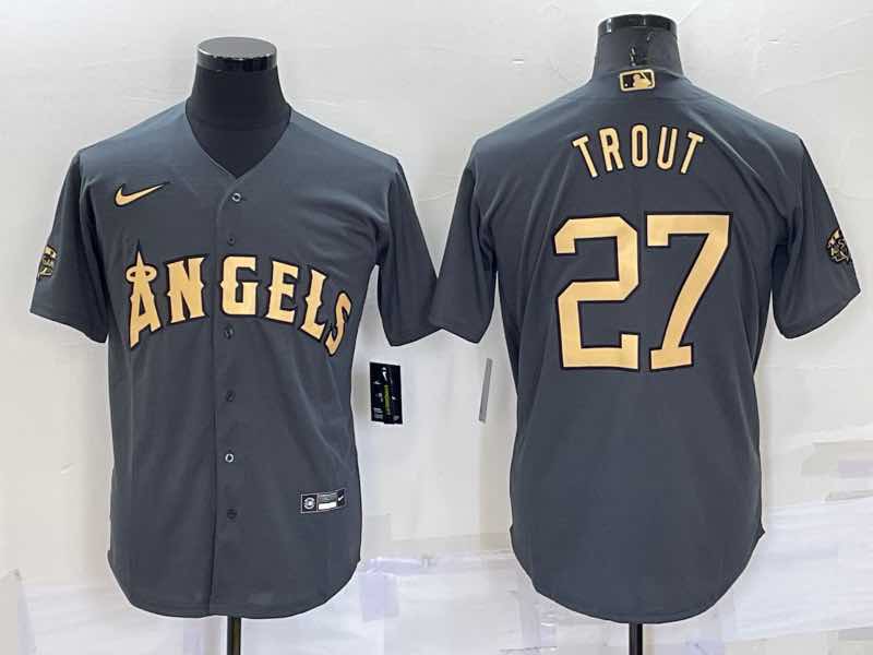MLB Los Angeles Angels #27 Trout All Star Jersey
