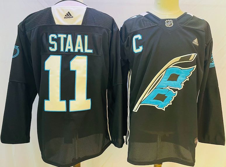 NHL Carolina Hurricanes #11 Staal Black Adidas Jersey