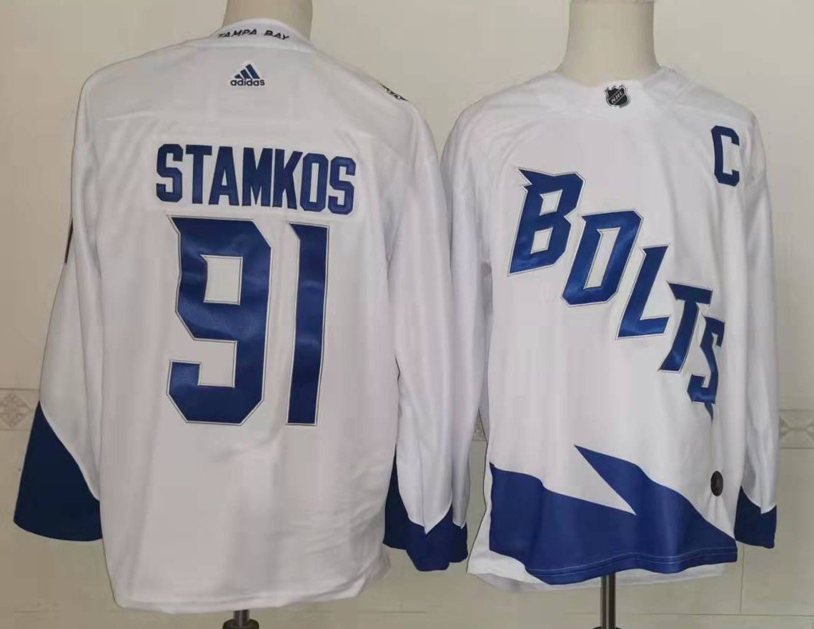 NHL NHL Tampa Bay Lightning #91 Stamkos White Adidas Jersey
