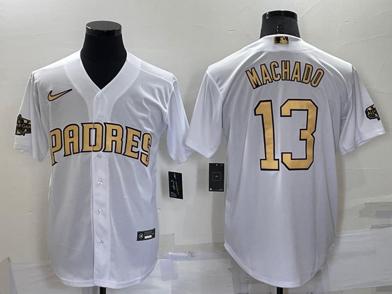 MLB San Diego Padres #13 Machado White All  Star Jersey