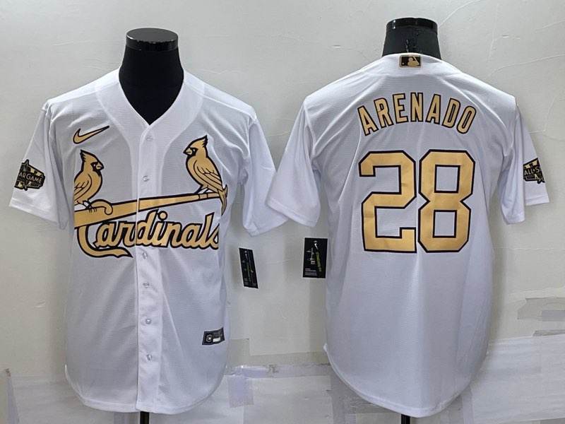 MLB St. Louis Cardinals #28 Arenado White All Star Jersey