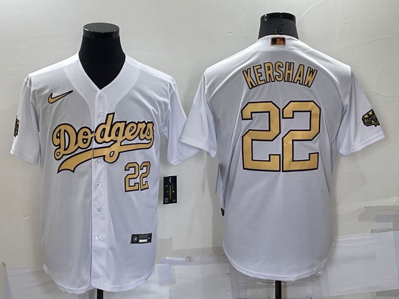 MLB Los Angeles Dodgers  #22 Kershaw White All  Star Jersey