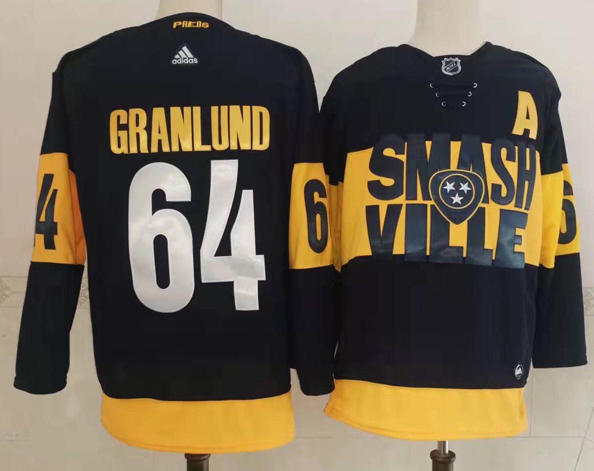 Adidas NHL Nashville Predators #64 Granlund Black Jersey