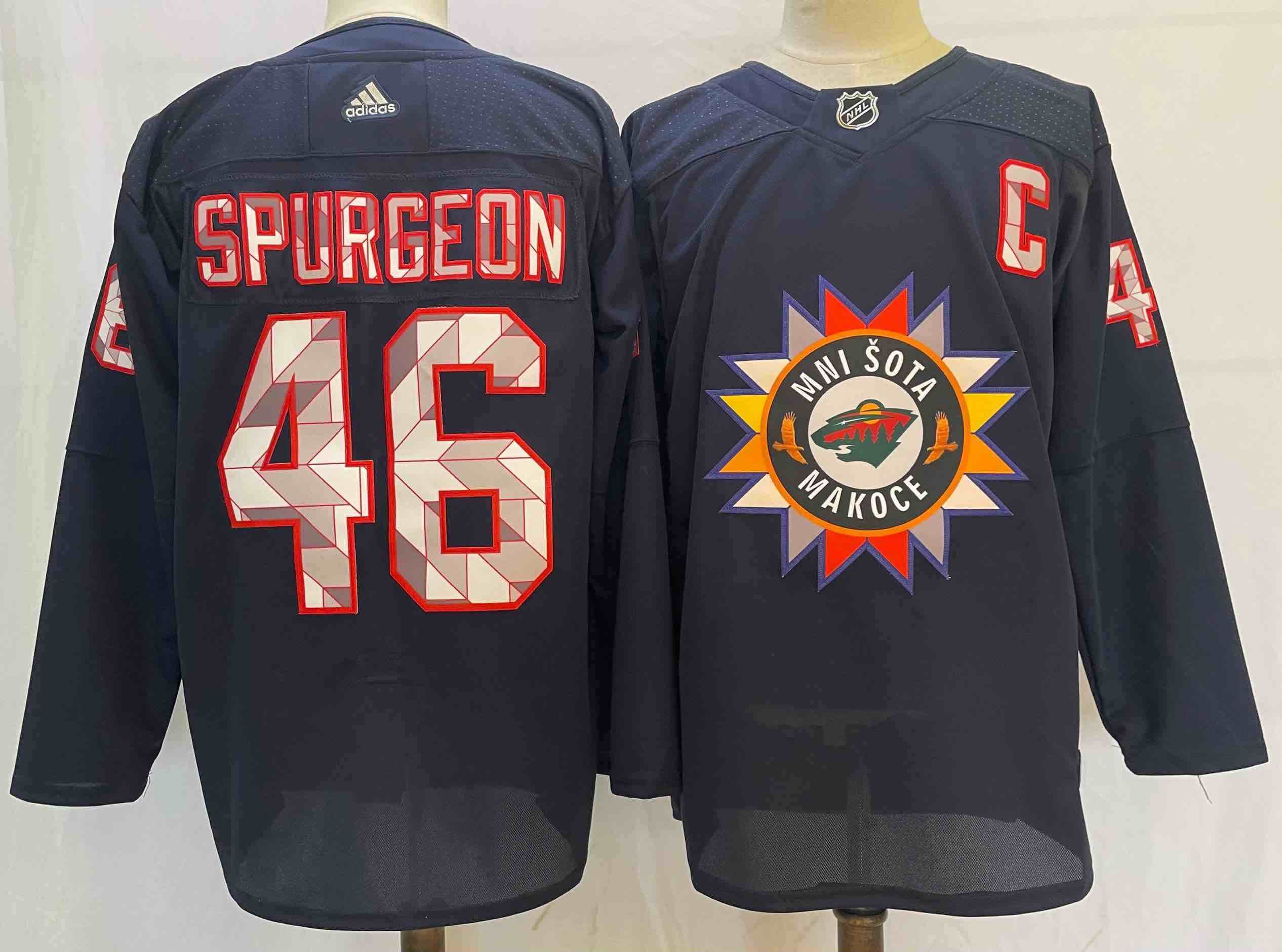 NHL Mnisota Makoce #46 Spurgeon Back Jersey