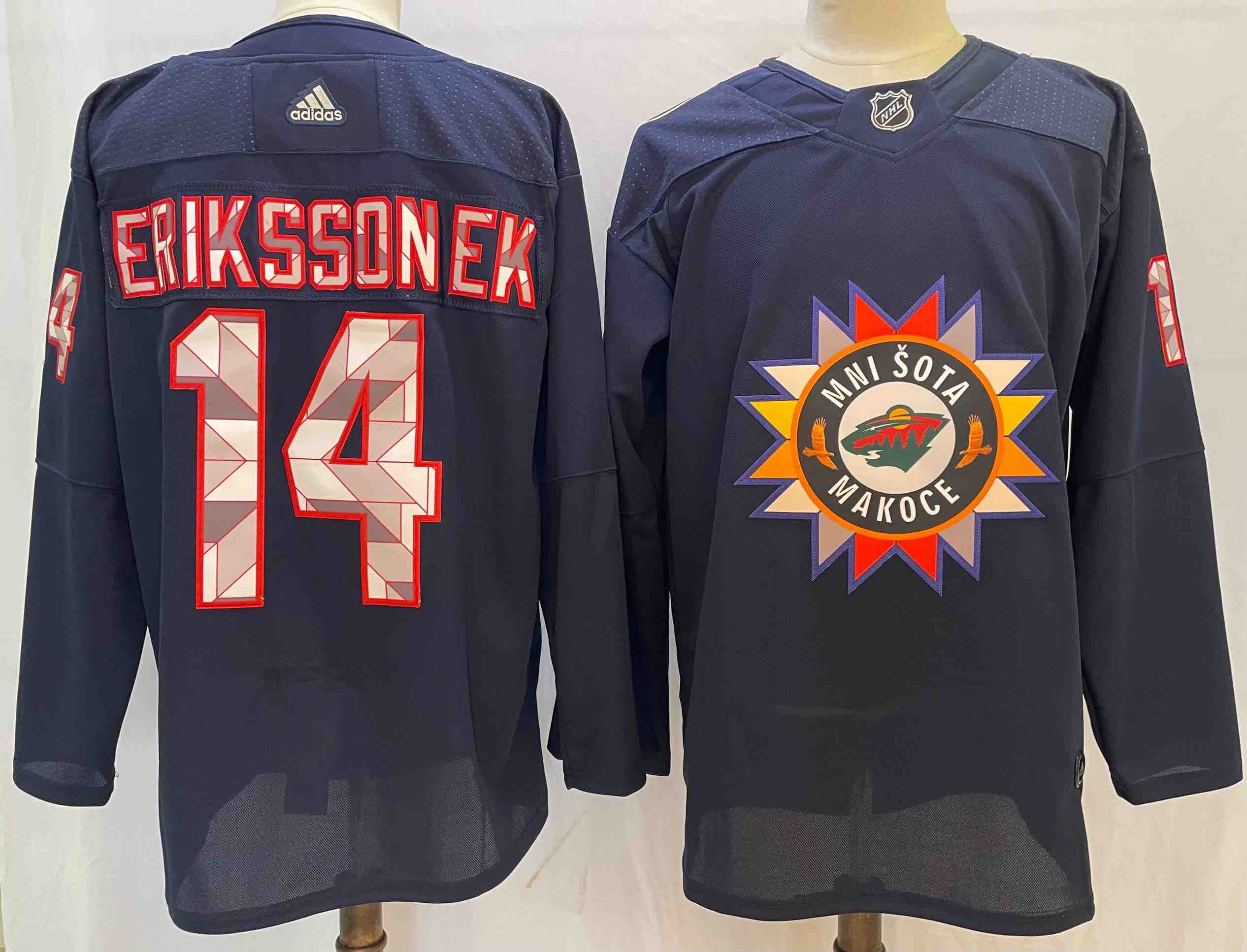 NHL Mnisota Makoce #14 Erikssonek Back Jersey