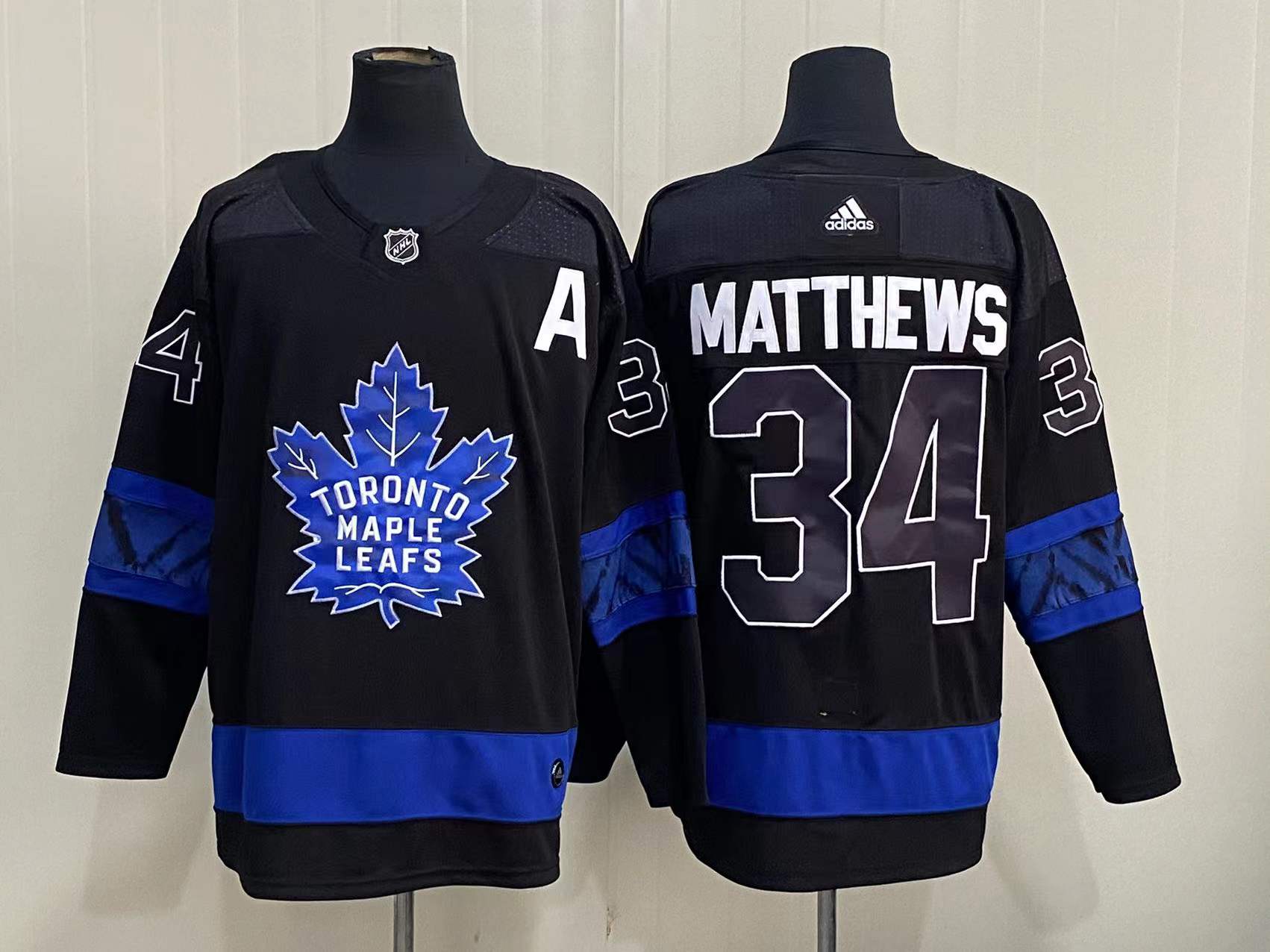 Adidas Toronto Maple leafs #34 Matthews Black Jersey