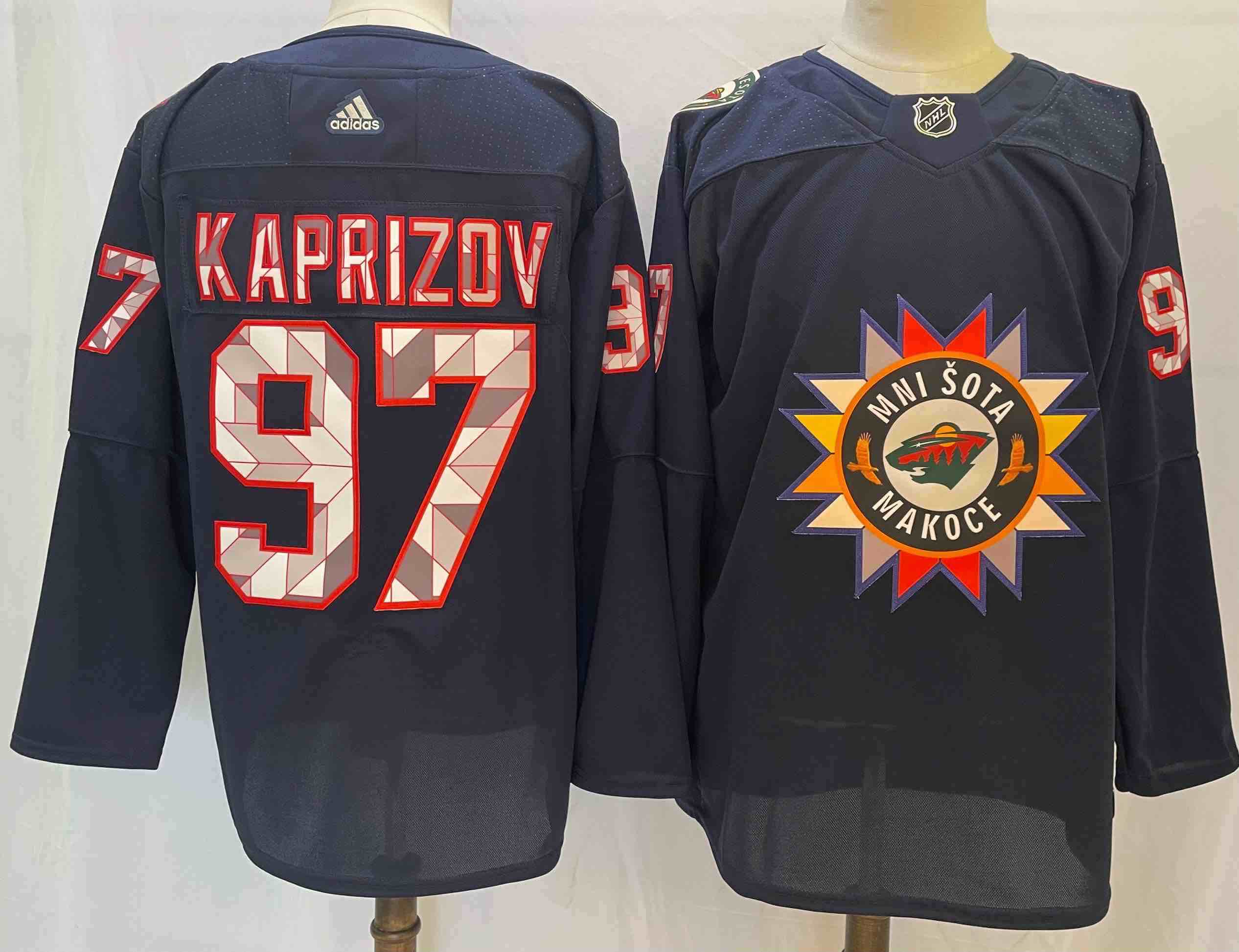 NHL Mnisota Makoce #97 Kaprizov Back Jersey