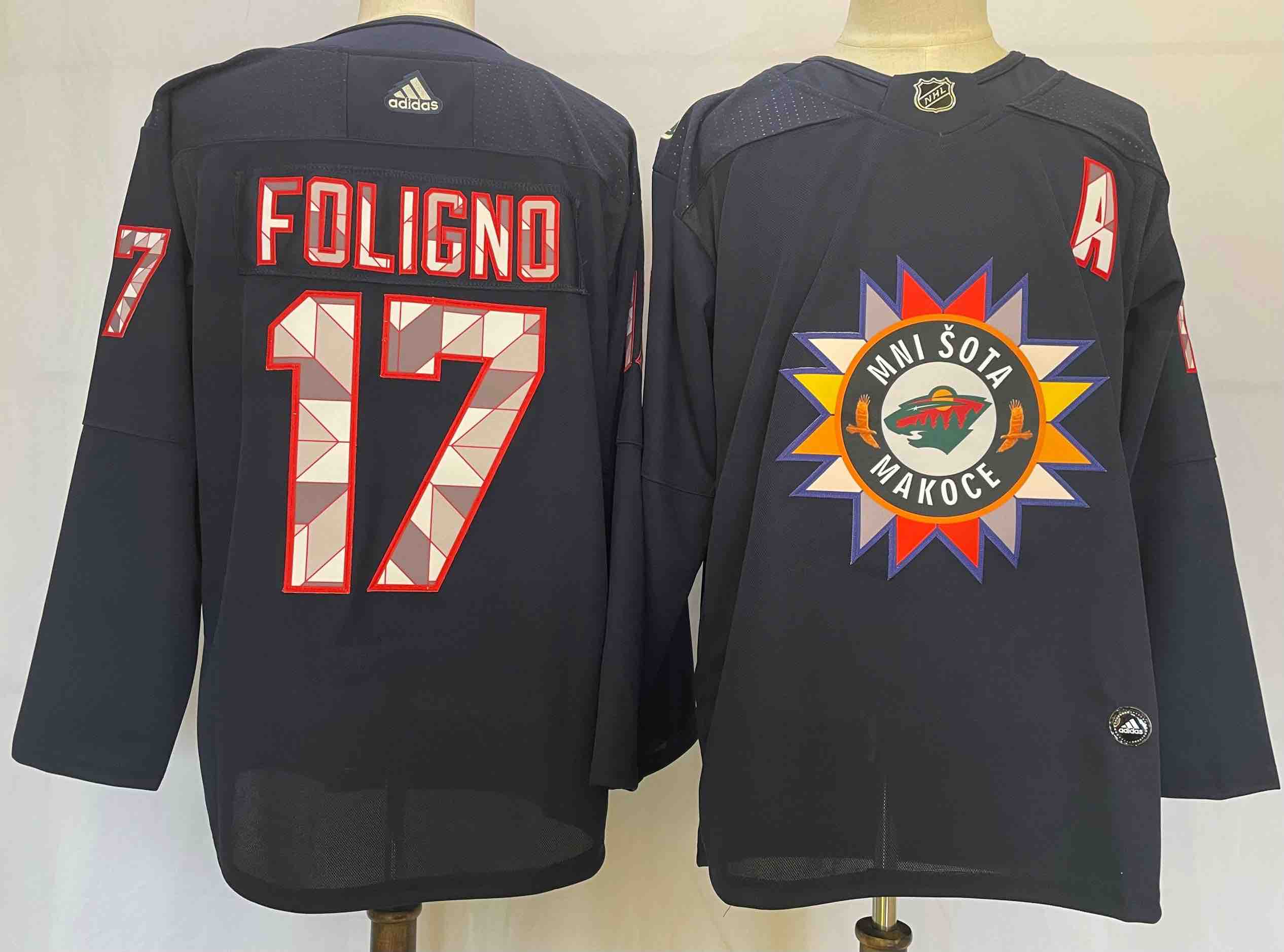 NHL Mnisota Makoce #17 FOligno Back Jersey