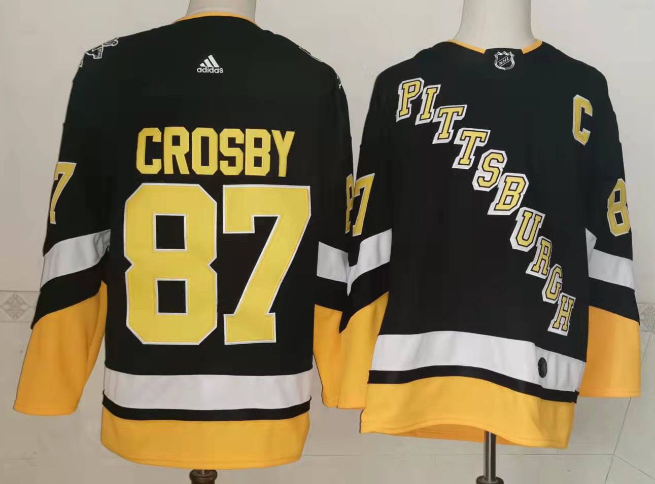Adidas NHL Pittsburgh Penguins #87 Crosby Black Jersey