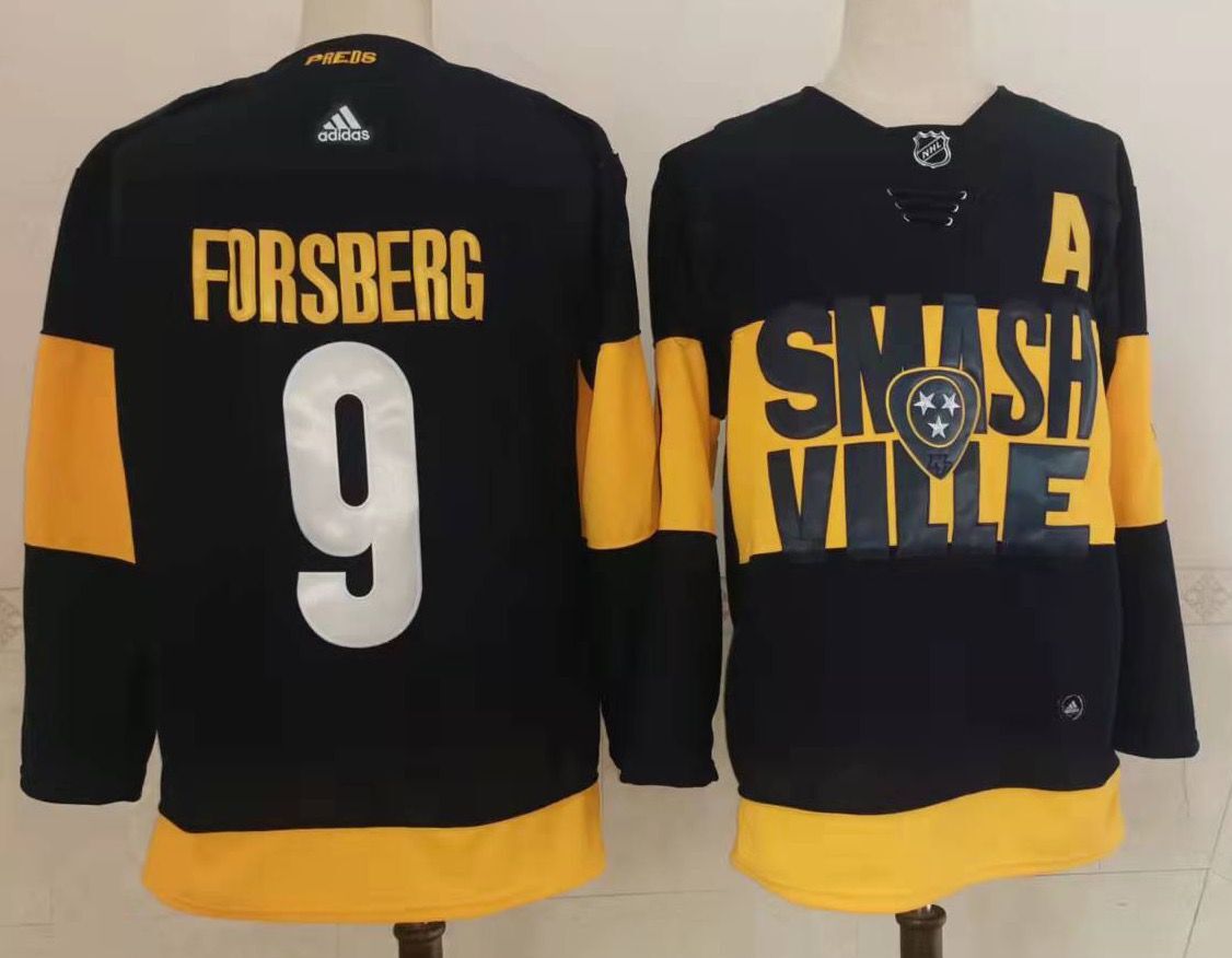 Adidas NHL Nashville Predators #9 Forsberg Black Jersey