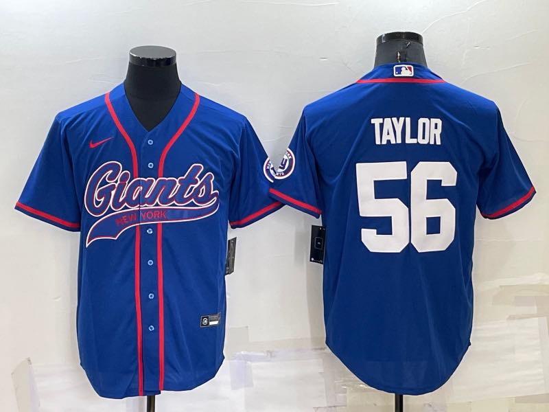 NFL New York Giants #56 Taylor Blue Joint-design Jersey