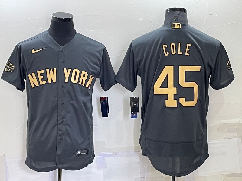 MLB New York Yankees #45 Cole All Star Grey Elite Jersey