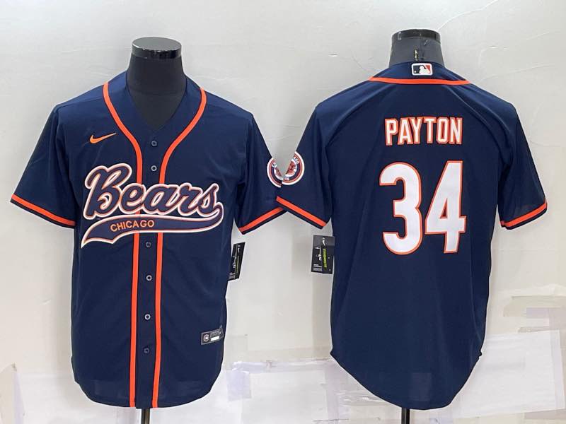 NFL Chicago bears #34 Payton Blue Joint-design Jersey